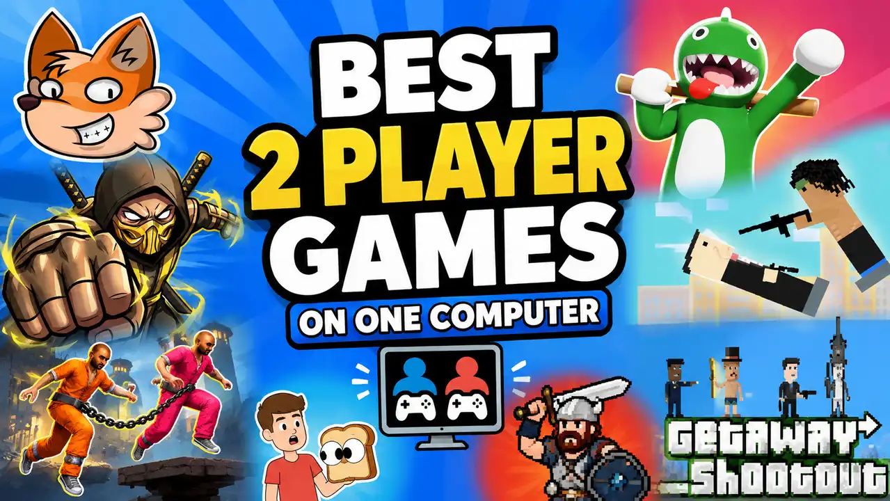 Best 2 Player Games on One Computer featured graphic